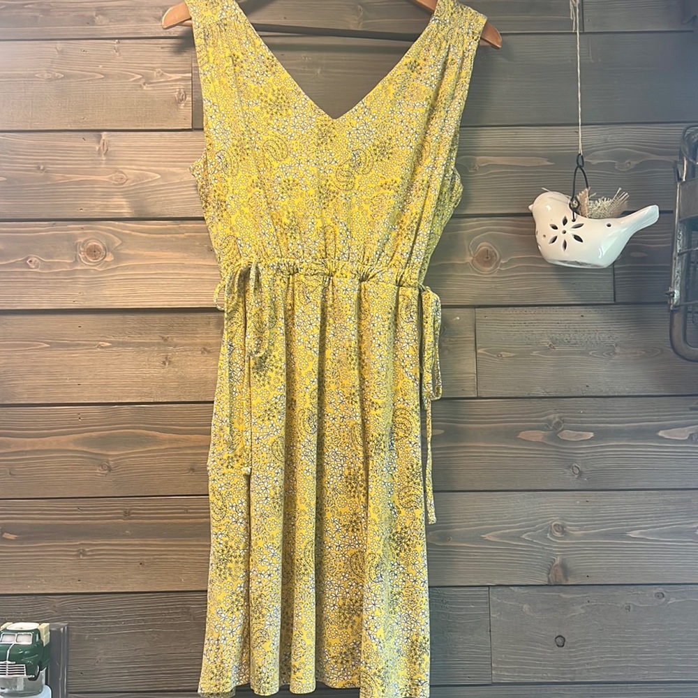 Cynthia Rowley Yellow Paisley Mini Dress